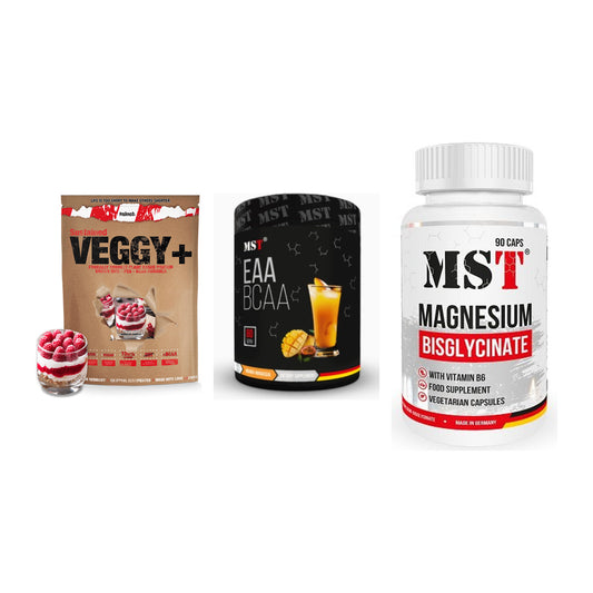 Pflanzliches Set: Sinob VEGGY + MST EAA & BCAA + MST Magnesium – alle enthaltenen Artikel