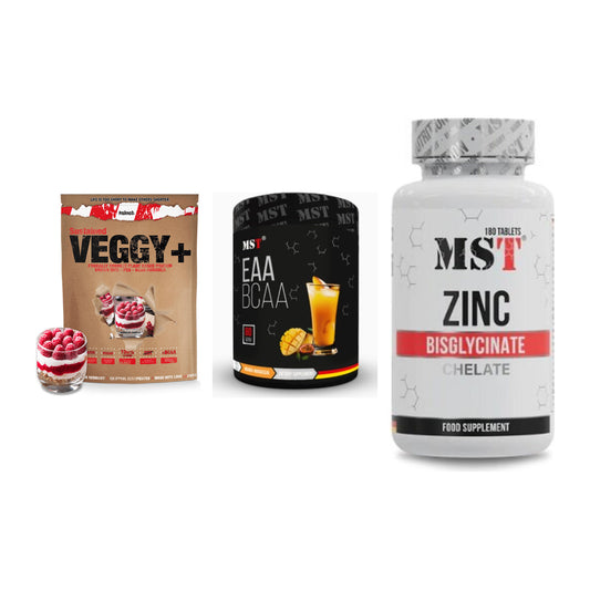 Pflanzliches Set: Sinob VEGGY + MST EAA & BCAA + MST Zinc – alle enthaltenen Artikel
