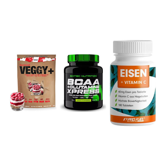 Pflanzliches Set: Sinob VEGGY + Scitec BCAA + ProFuel EISEN – alle enthaltenen Artikel