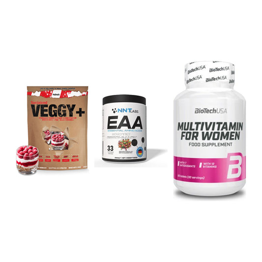 Pflanzliches Set: Sinob VEGGY + NNT EAA + BioTech Multivi – alle enthaltenen Artikel