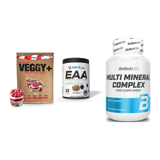 Pflanzliches Set: Sinob VEGGY + NNT EAA + BioTech Multi – alle enthaltenen Artikel