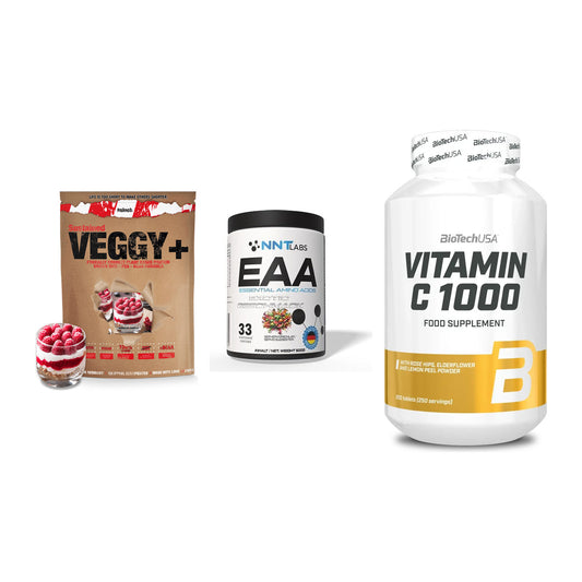 Pflanzliches Set: Sinob VEGGY + NNT EAA + BioTech Vitamin – alle enthaltenen Artikel
