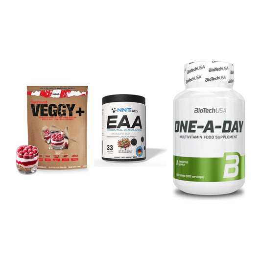 Pflanzliches Set: Sinob VEGGY + NNT EAA + BioTech One A – alle enthaltenen Artikel