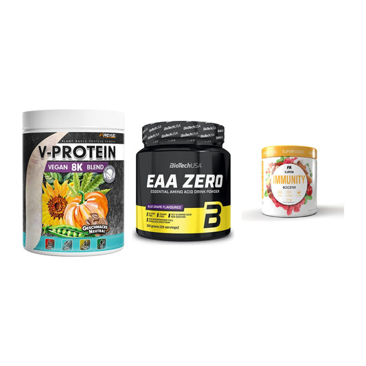 Pflanzliches Set: ProFuel V-Prote + BioTech EAA + FA Nutrition – alle enthaltenen Artikel