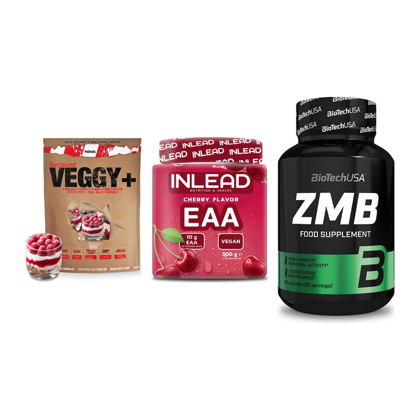 Pflanzliches Set: Sinob VEGGY + INLEAD EAA + BioTech ZMB – alle enthaltenen Artikel