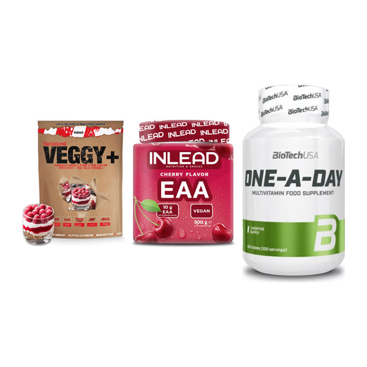 Pflanzliches Set: Sinob VEGGY + INLEAD EAA + BioTech One A – alle enthaltenen Artikel