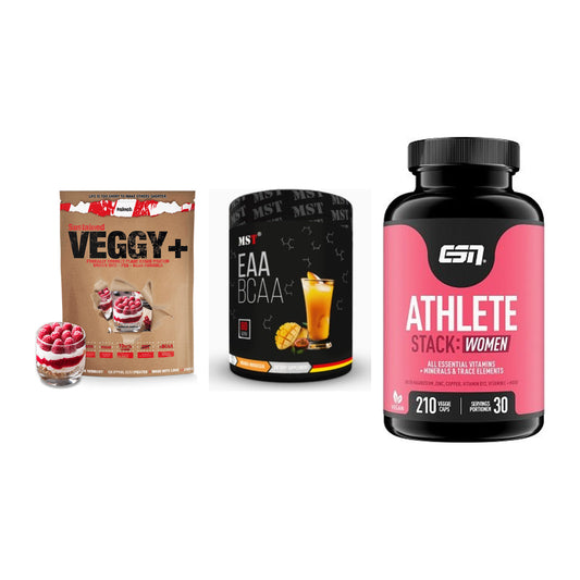 Pflanzliches Set: Sinob VEGGY + MST EAA & BCAA + ESN Athlete – alle enthaltenen Artikel