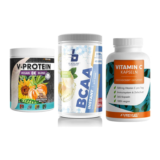 Pflanzliches Set: ProFuel V-Prote + Blackline + ProFuel Vitamin – alle enthaltenen Artikel