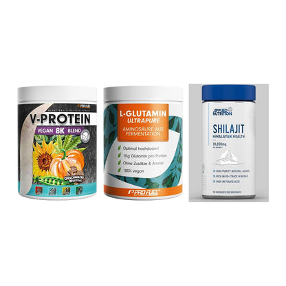 Pflanzliches Set: ProFuel V-Prote + ProFuel Glutami + Applied Nutriti – alle enthaltenen Artikel