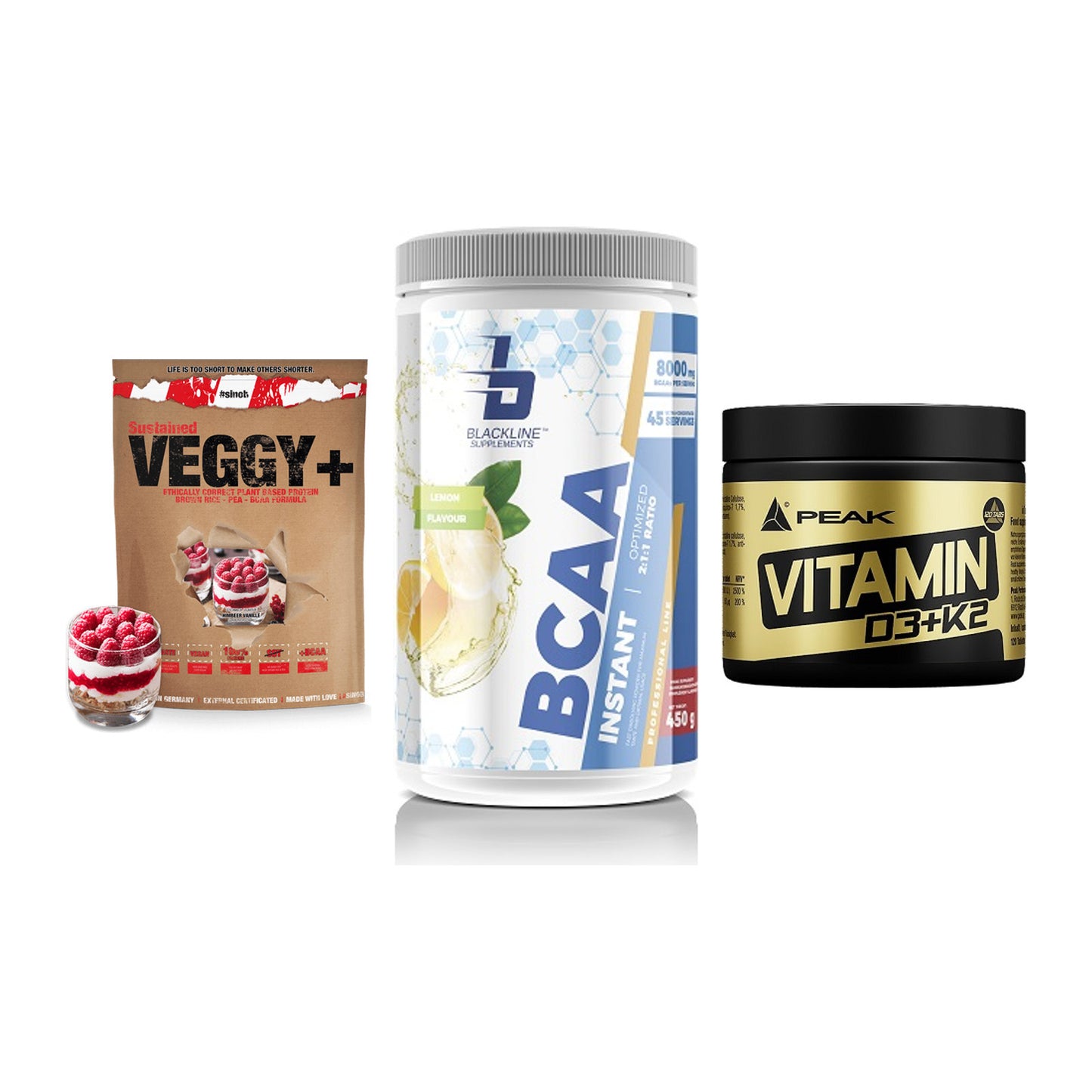Pflanzliches Set: Sinob VEGGY + Blackline + Peak Vitamin – alle enthaltenen Artikel