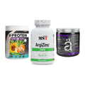 Pflanzliches Set: ProFuel V-Prote + MST ArgiZinc + Nanosupps Hype – alle enthaltenen Artikel