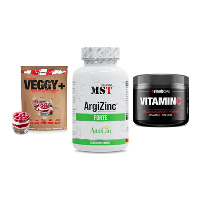 Pflanzliches Set: Sinob VEGGY + MST ArgiZinc + Sinob Vitamin C – alle enthaltenen Artikel