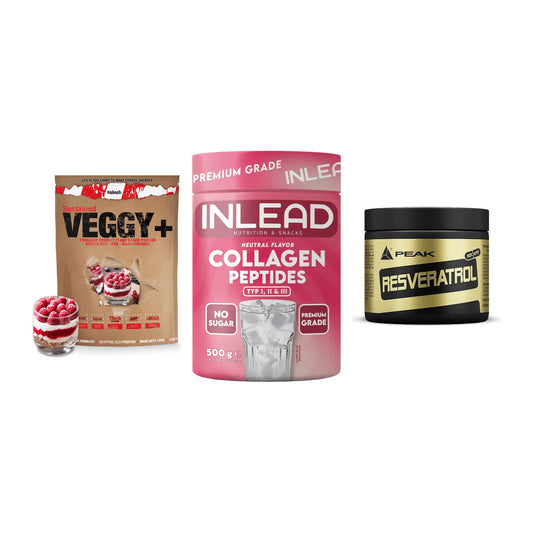 Pflanzliches Set: Sinob VEGGY + INLEAD Collagen + Peak Resveratro – alle enthaltenen Artikel