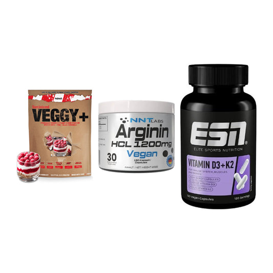 Pflanzliches Set: Sinob VEGGY + NNT Arginin HCL + ESN Vitamin D3 – alle enthaltenen Artikel