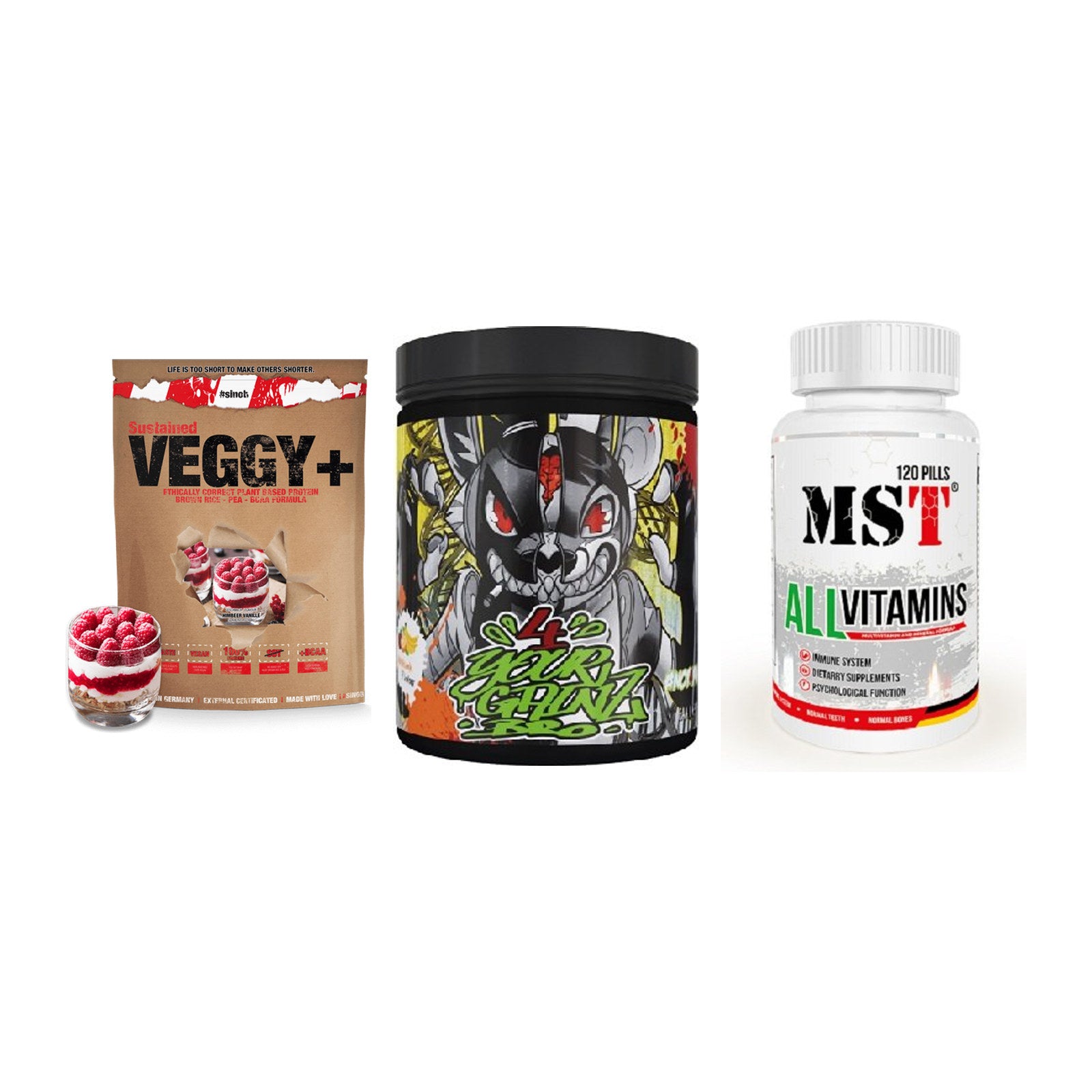Pflanzliches Set: Sinob VEGGY + BPS-Pharma + MST All Vitamin – alle enthaltenen Artikel