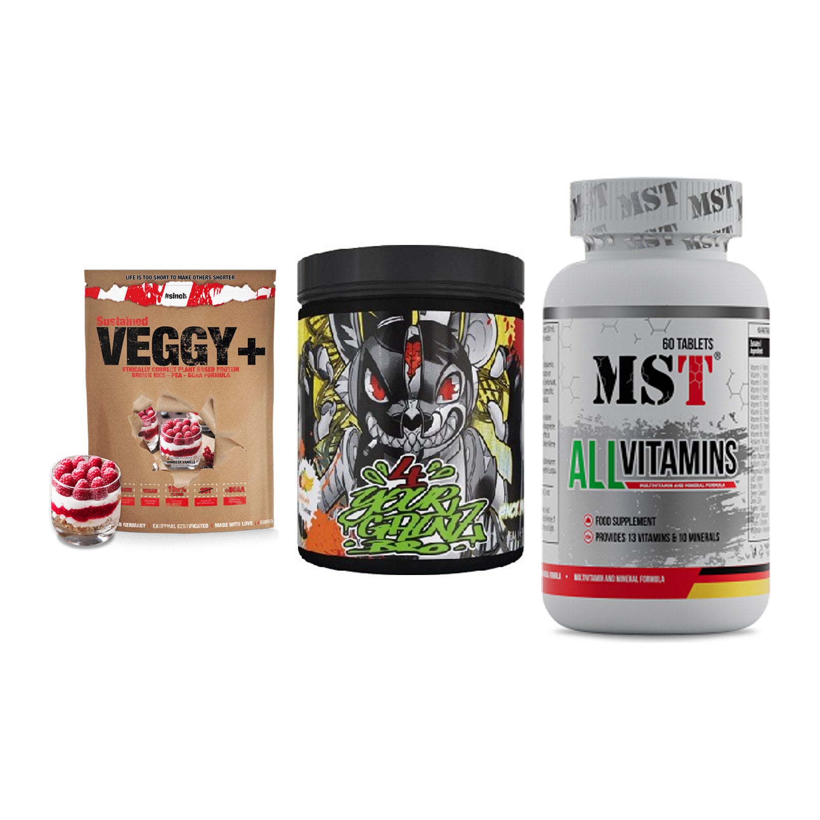 Pflanzliches Set: Sinob VEGGY + BPS-Pharma + MST All Vitamin – alle enthaltenen Artikel