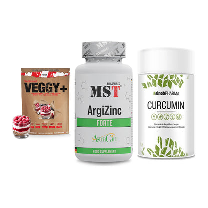 Pflanzliches Set: Sinob VEGGY + MST ArgiZinc + Sinob Curcumin – alle enthaltenen Artikel