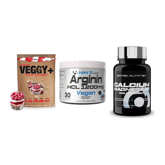 Pflanzliches Set: Sinob VEGGY + NNT Arginin HCL + Scitec Calcium – alle enthaltenen Artikel