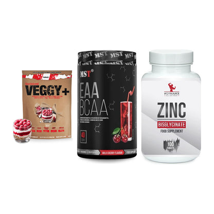Pflanzliches Set: Sinob VEGGY + MST EAA & BCAA + #GYMJUICE ZINC – alle enthaltenen Artikel