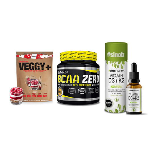 Pflanzliches Set: Sinob VEGGY + BioTech BCAA + Sinob Vitamin – alle enthaltenen Artikel