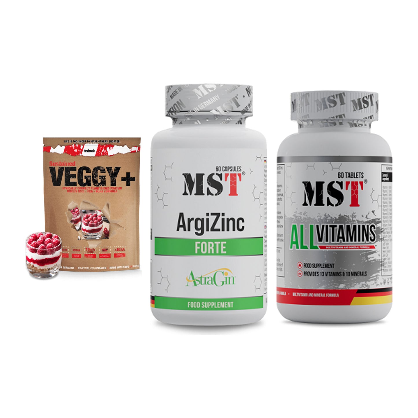 Pflanzliches Set: Sinob VEGGY + MST ArgiZinc + MST All Vitamin – alle enthaltenen Artikel