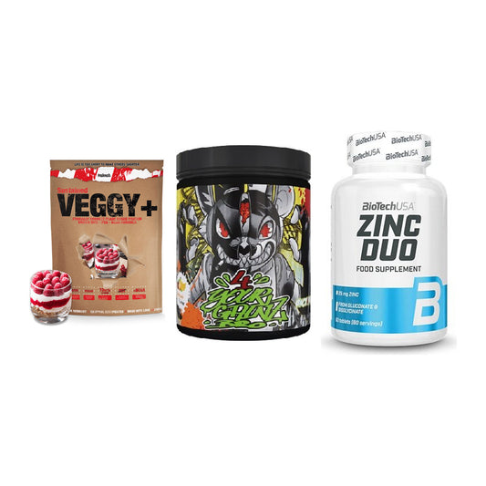 Pflanzliches Set: Sinob VEGGY + BPS-Pharma + BioTech Zinc – alle enthaltenen Artikel
