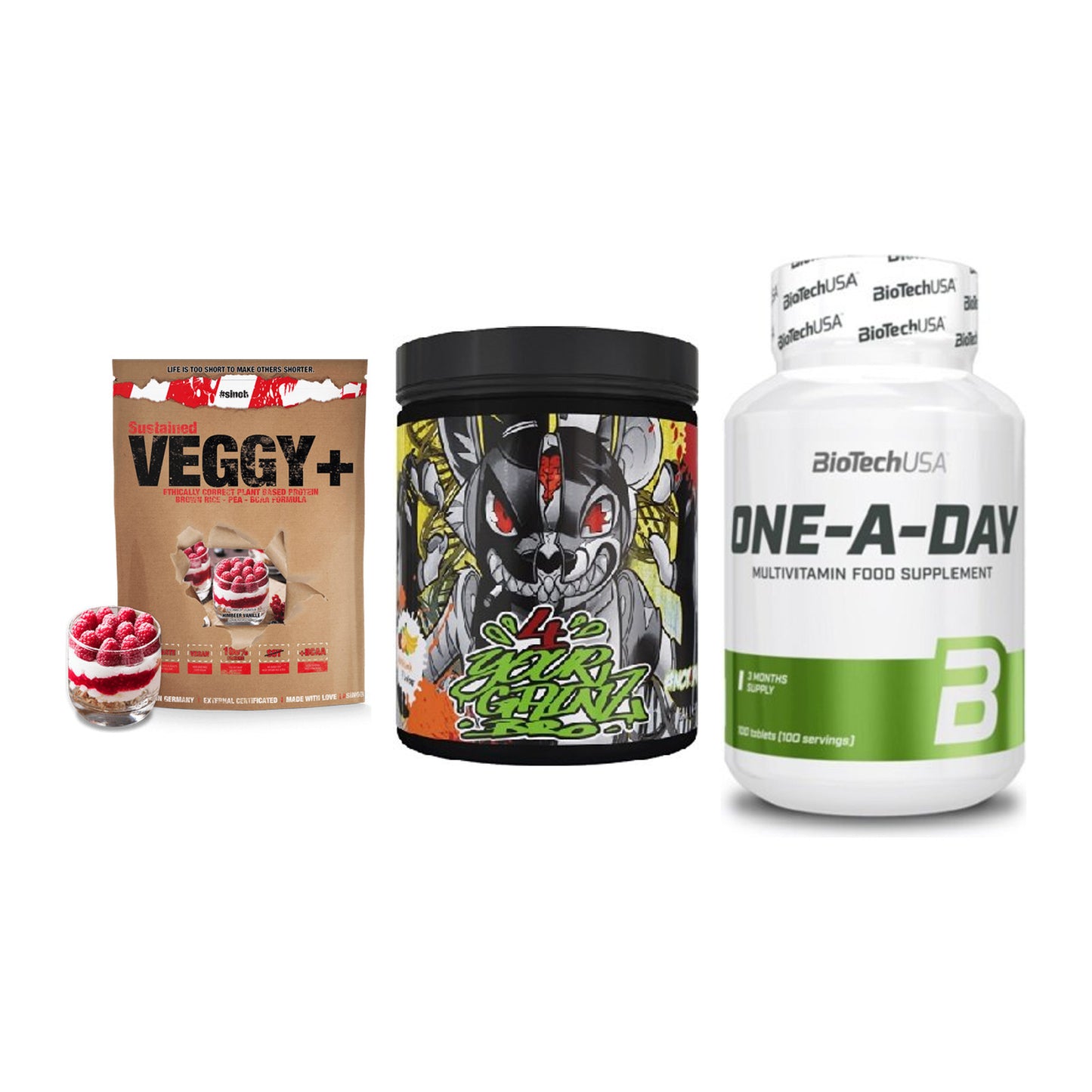Pflanzliches Set: Sinob VEGGY + BPS-Pharma + BioTech One A – alle enthaltenen Artikel