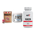 Pflanzliches Set: Sinob VEGGY + NNT Arginin HCL + MST Niacin – alle enthaltenen Artikel