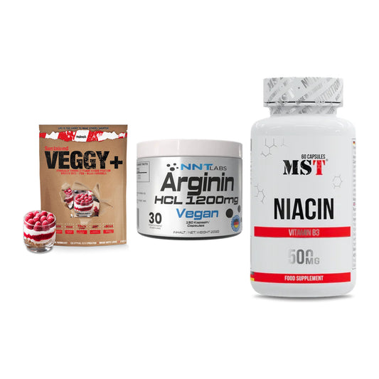 Pflanzliches Set: Sinob VEGGY + NNT Arginin HCL + MST Niacin – alle enthaltenen Artikel