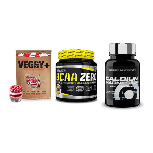 Pflanzliches Set: Sinob VEGGY + BioTech BCAA + Scitec Calcium – alle enthaltenen Artikel