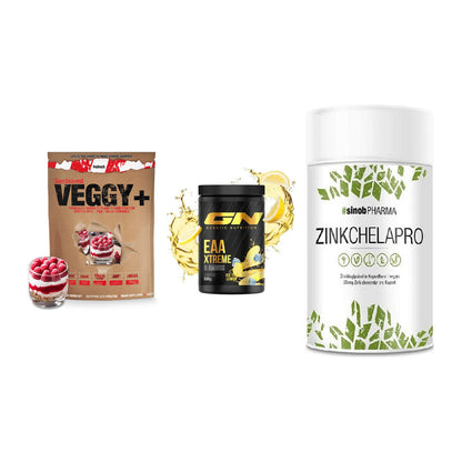 Pflanzliches Set: Sinob VEGGY + GN EAA Xtreme + Sinob Zink – alle enthaltenen Artikel