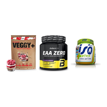 Pflanzliches Set: Sinob VEGGY + BioTech EAA + Olimp Iso Plus – alle enthaltenen Artikel