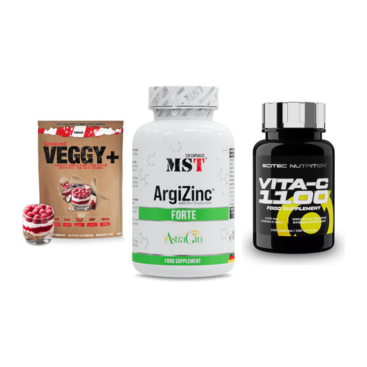 Pflanzliches Set: Sinob VEGGY + MST ArgiZinc + Scitec Vitamin – alle enthaltenen Artikel
