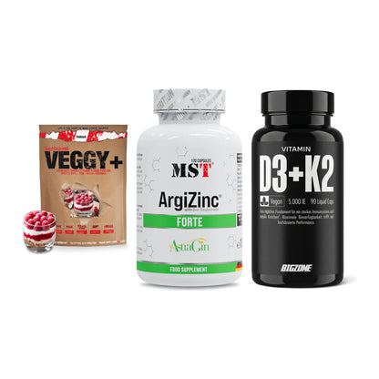 Pflanzliches Set: Sinob VEGGY + MST ArgiZinc + Big Zone – alle enthaltenen Artikel