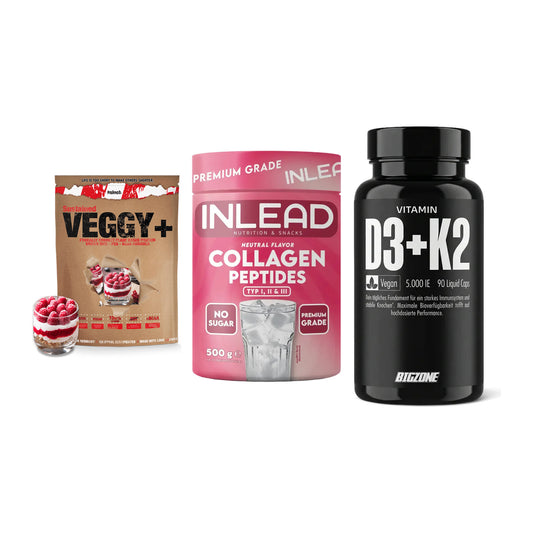 Pflanzliches Set: Sinob VEGGY + INLEAD Collagen + Big Zone – alle enthaltenen Artikel