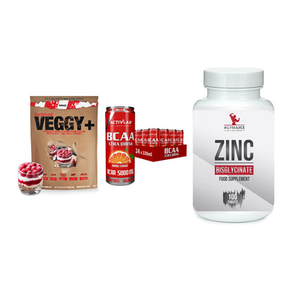 Pflanzliches Set: Sinob VEGGY + Activlab BCAA + #GYMJUICE ZINC – alle enthaltenen Artikel