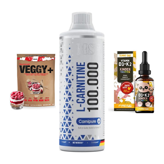 Pflanzliches Set: Sinob VEGGY + MST L-Carnitine + ProFuel VITAMIN – alle enthaltenen Artikel