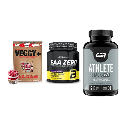 Pflanzliches Set: Sinob VEGGY + BioTech EAA + ESN Athlete – alle enthaltenen Artikel