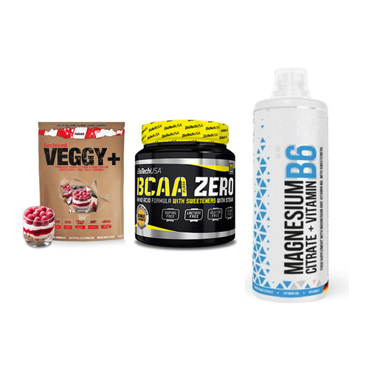 Pflanzliches Set: Sinob VEGGY + BioTech BCAA + MST Magnesium – alle enthaltenen Artikel