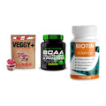 Pflanzliches Set: Sinob VEGGY + Scitec BCAA + ProFuel BIOTIN – alle enthaltenen Artikel