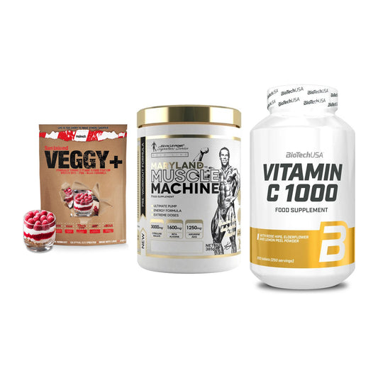 Pflanzliches Set: Sinob VEGGY + Kevin Levrone + BioTech Vitamin – alle enthaltenen Artikel