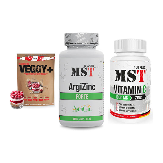 Pflanzliches Set: Sinob VEGGY + MST ArgiZinc + MST Vitamin C – alle enthaltenen Artikel