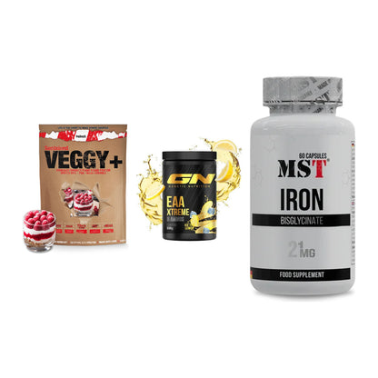 Pflanzliches Set: Sinob VEGGY + GN EAA Xtreme + MST Iron – alle enthaltenen Artikel