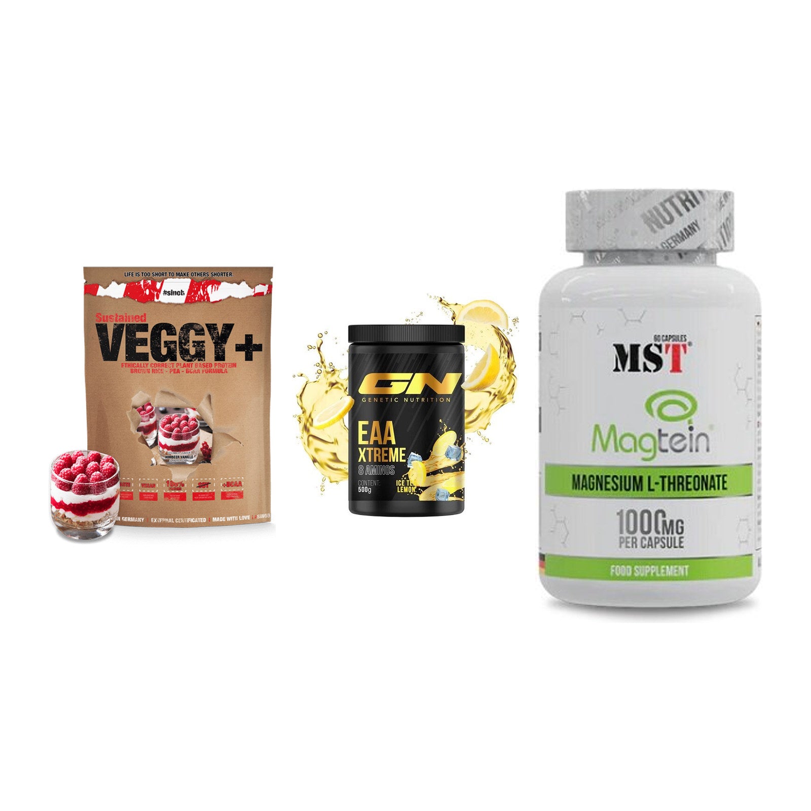 Pflanzliches Set: Sinob VEGGY + GN EAA Xtreme + MST Magnesium – alle enthaltenen Artikel