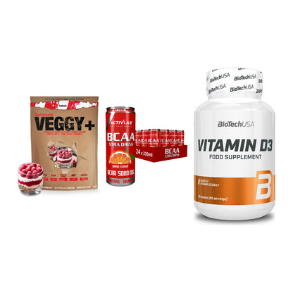 Pflanzliches Set: Sinob VEGGY + Activlab BCAA + BioTech Vitamin – alle enthaltenen Artikel