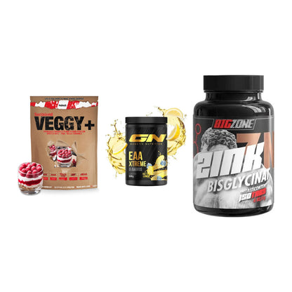 Pflanzliches Set: Sinob VEGGY + GN EAA Xtreme + Big Zone Zink – alle enthaltenen Artikel