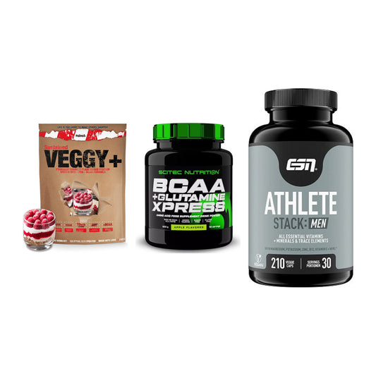 Pflanzliches Set: Sinob VEGGY + Scitec BCAA + ESN Athlete – alle enthaltenen Artikel