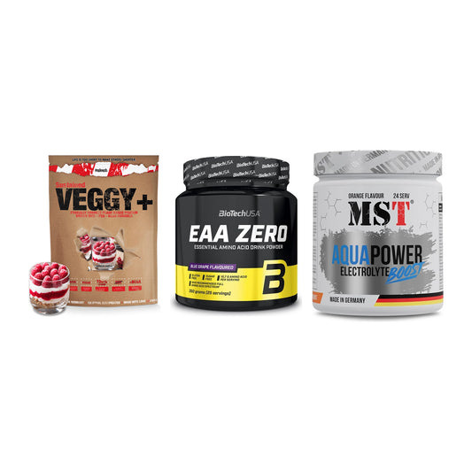 Pflanzliches Set: Sinob VEGGY + BioTech EAA + MST Aqua Power – alle enthaltenen Artikel