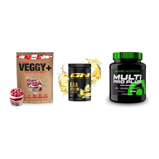 Pflanzliches Set: Sinob VEGGY + GN EAA Xtreme + Scitec Multi – alle enthaltenen Artikel