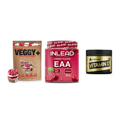 Pflanzliches Set: Sinob VEGGY + INLEAD EAA + Peak Vitamin D – alle enthaltenen Artikel